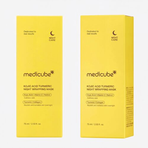 Medicube Kojic Acid Turmeric Night Wrapping Mask 75 Ml – Masque De Nuit Éclat À L'Acide Kojique, Curcuma & Vitamine C
