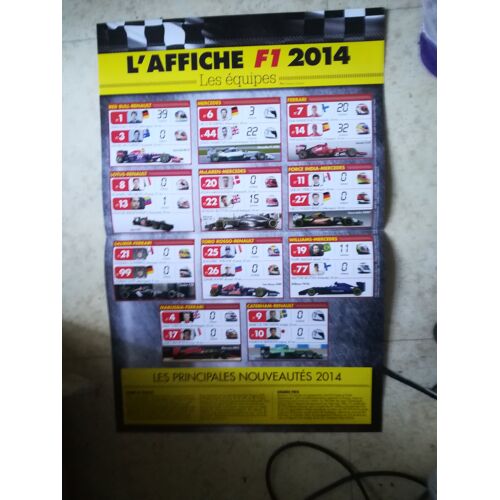 Poster Calendrier F1 2014