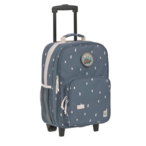 Valise À Roulettes Bleu, Blanc, Noir
