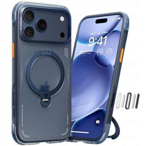 Coque pour iPhone 17 Pro - TPU+PC, Bleu, Antichoc