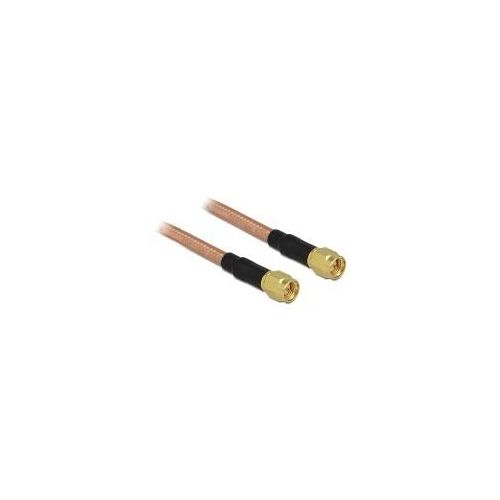 Delock - Câble d'antenne - SMA (P) pour SMA (P) - 40 cm - RG-142 - transparent