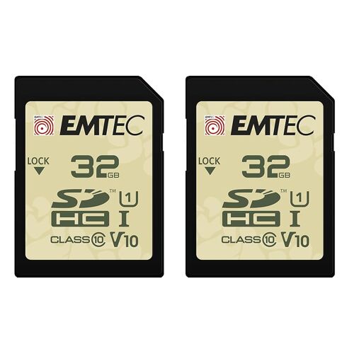 EMTEC Outdoor - Carte mémoire flash - 32 Go - Video Class V30 / UHS-I U3 / Class10 - microSDHC UHS-I (pack de 2)