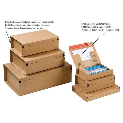 ColomPac® Paket-Versandkartons 21,2 x 30,5 x 11,0 cm (BxLxH) 1 Pack = 10 St. (CP067.04.010)