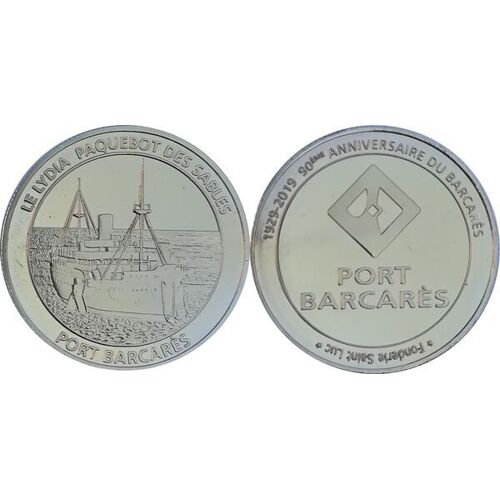 Pièce Souvenir Du Port Barcarès - Le Lydia - Paquebot Des Sables - Fonderie Saint Luc