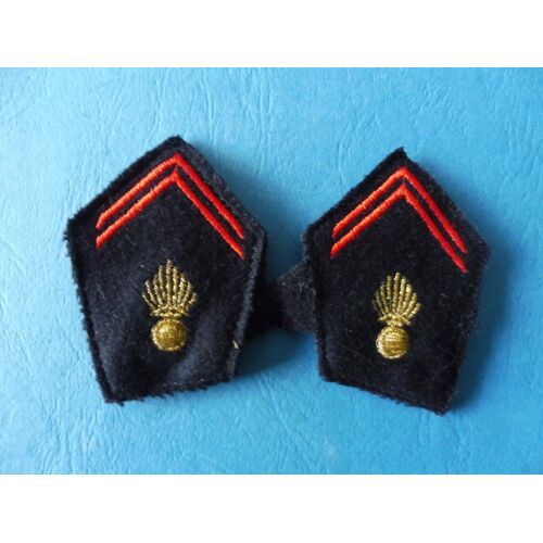 Paire Pattes De Col / Infanterie / Originale