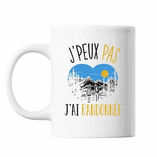 Mug Randonnée | Tasse Cadeau Humour J'peux Pas Blanc