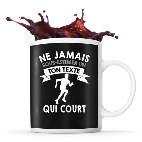 Mug Course À Pied Prénom Métier Âge Personnalisable | Tasse Drôle Pour Coureur | Idée Cadeau Anniversaire Noël Fête Des Pères