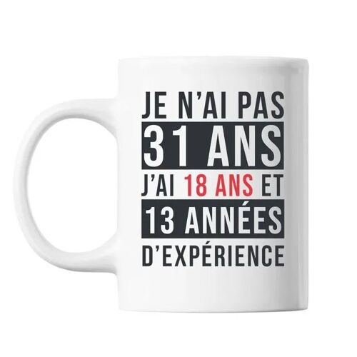 Mug 31 Ans Expérience Blanc