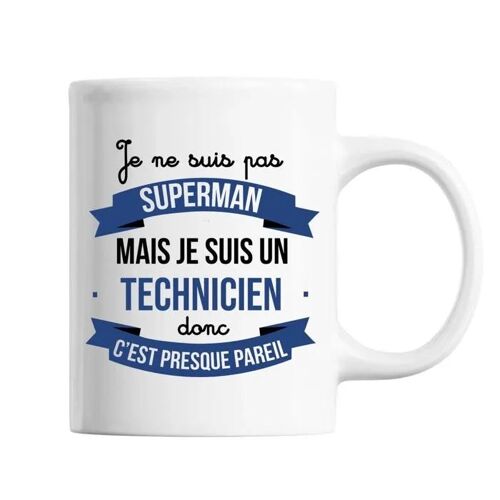 Planetee Mug Je Ne Suis Pas Superhéros, Je Suis Technicien