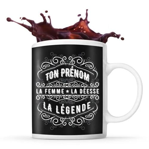 Mug Prénom Personnalisable Déeese Légende | Tasse Personnalisée Humour Fun Et Drôle Pour Idée Cadeau Originale