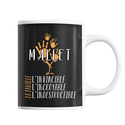 Mug Nom De Famille Mallet | Tasse Idée Cadeau Famille