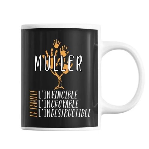 Planetee Mug Nom De Famille Muller - Tasse Idée Cadeau Famille