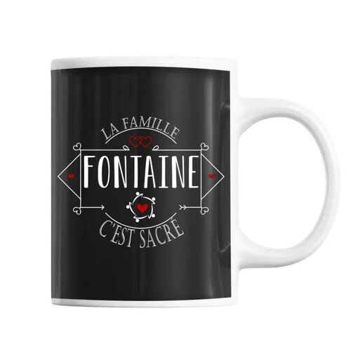 Planetee Mug Nom De Famille Fontaine - Tasse Sacrée