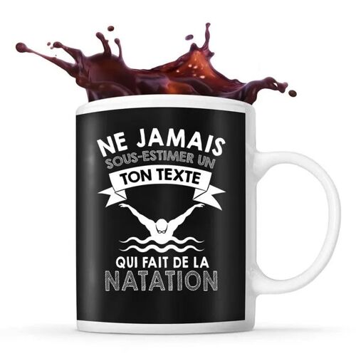 Mug Natation Prénom Métier Âge Personnalisable | Tasse Drôle Pour Nageur | Idée Cadeau Anniversaire Noël Fête Des Pères