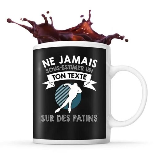 Mug Patinage Prénom Métier Âge Personnalisable | Tasse Drôle Pour Patineur | Idée Cadeau Anniversaire Noël Fête Des Pères