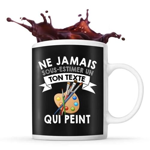 Mug Peint Prénom Métier Âge Personnalisable | Tasse Drôle Pour Peintre | Idée Cadeau Anniversaire Noël Fête Des Pères