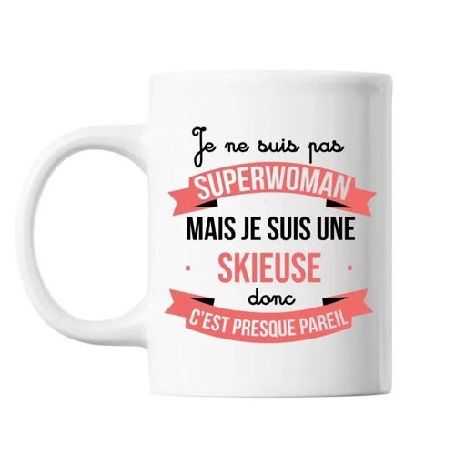 Planetee Mug Je Ne Suis Pas Superwoman, Je Suis Skieuse
