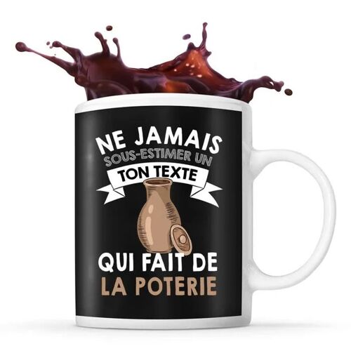 Mug Poterie Prénom Métier Âge Personnalisable | Tasse Drôle Pour Potier | Idée Cadeau Anniversaire Noël Fête Des Pères