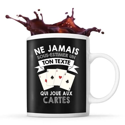 Mug Jeu De Cartes Caravane Prénom Métier Âge Personnalisable | Tasse Drôle Pour | Idée Cadeau Anniversaire Noël Fête Des Pères