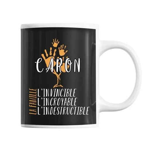 Mug Nom De Famille Caron | Tasse Idée Cadeau Famille