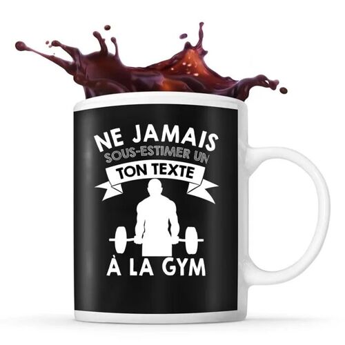 Mug Gym Musculation Prénom Métier Âge Personnalisable | Tasse Drôle Pour Sportif | Idée Cadeau Anniversaire Noël Fête Des Pères