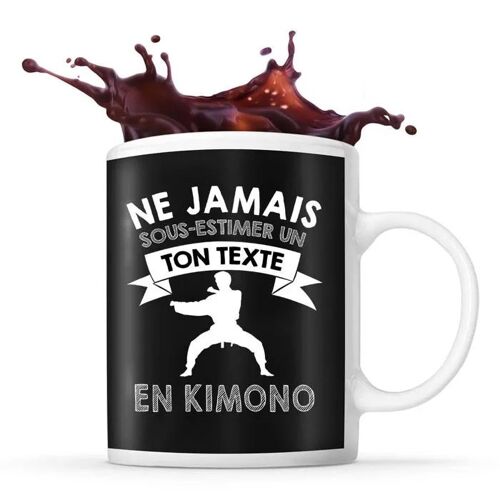 Mug Combat Kimono Prénom Métier Âge Personnalisable | Tasse Drôle Pour Pilote De Karting | Idée Cadeau Anniversaire Noël Fête Des