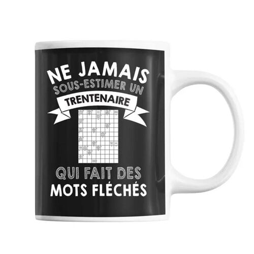 Planetee Mug Homme Mots Fléchés Trentenaire