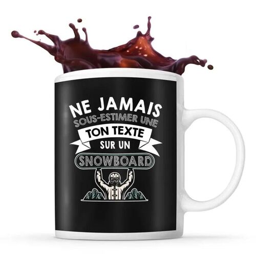 Mug Snowboard Prénom Métier Âge Personnalisable | Tasse Drôle Pour Femme Snowboardeuse | Idée Cadeau Anniversaire Noël