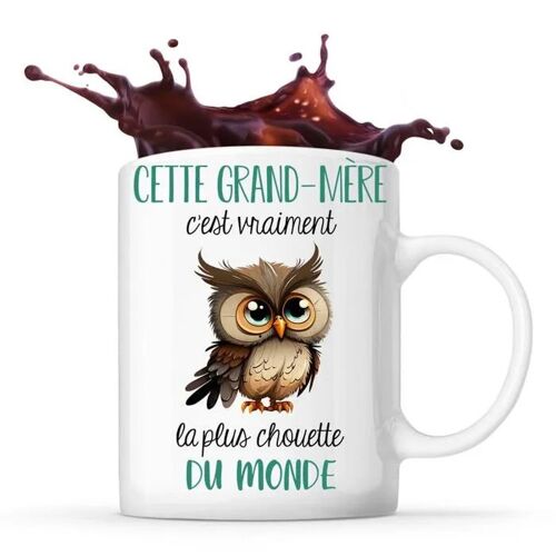 Mug Cette Grand-Mère La Plus Chouette | Tasse Fête Des Grands-Mères Prénom Cadeau Anniversaire Noël Humour