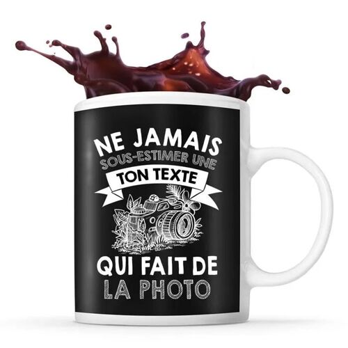 Mug Photo Prénom Métier Âge Personnalisable | Tasse Drôle Pour Femme Photographe | Idée Cadeau Anniversaire Noël
