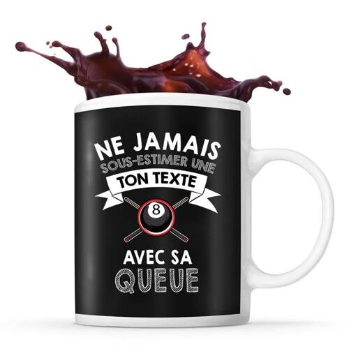 Mug Billard Prénom Métier Âge Personnalisable | Tasse Drôle Pour Femme Joueuse De Billard | Idée Cadeau Anniversaire Noël