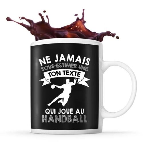 Mug Handball Prénom Métier Âge Personnalisable | Tasse Drôle Pour Femme Handballeuse | Idée Cadeau Anniversaire Noël