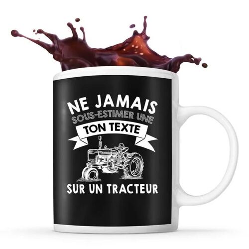 Mug Tracteur Prénom Métier Âge Personnalisable | Tasse Drôle Pour Femme Agricultrice | Idée Cadeau Anniversaire Noël