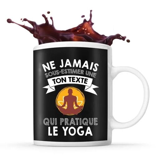 Mug Yoga Prénom Métier Âge Personnalisable | Tasse Drôle Pour Femme Yogiste | Idée Cadeau Anniversaire Noël