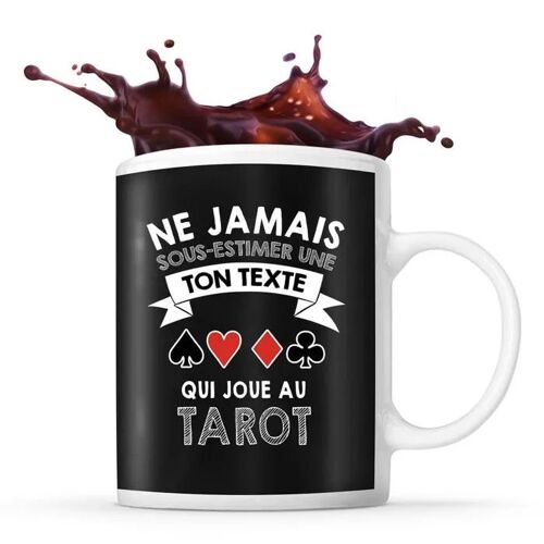 Mug Tarot Prénom Métier Âge Personnalisable | Tasse Drôle Pour Femme Joueuse De Cartes | Idée Cadeau Anniversaire Noël