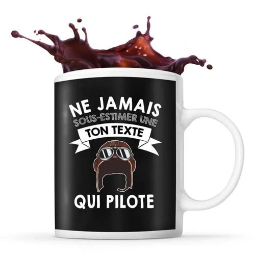Mug Pilote Prénom Métier Âge Personnalisable | Tasse Drôle Pour Femme Pilote | Idée Cadeau Anniversaire Noël