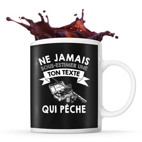Mug Pêche Prénom Métier Âge Personnalisable | Tasse Drôle Pour Femme Pêcheuse | Idée Cadeau Anniversaire Noël