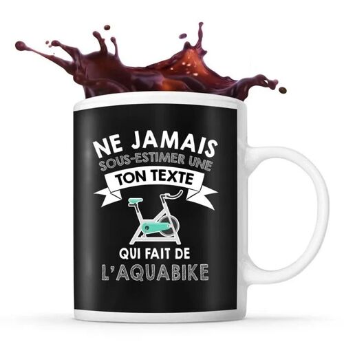 Mug Aquabike Prénom Métier Âge Personnalisable | Tasse Drôle Pour Femme Aquabikeuse | Idée Cadeau Anniversaire Noël