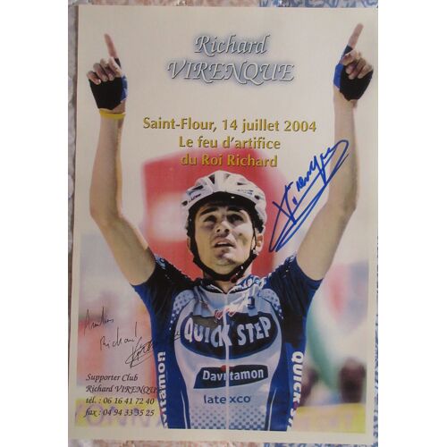Poster Dédicacé Richard Virenque : St Flour 2014