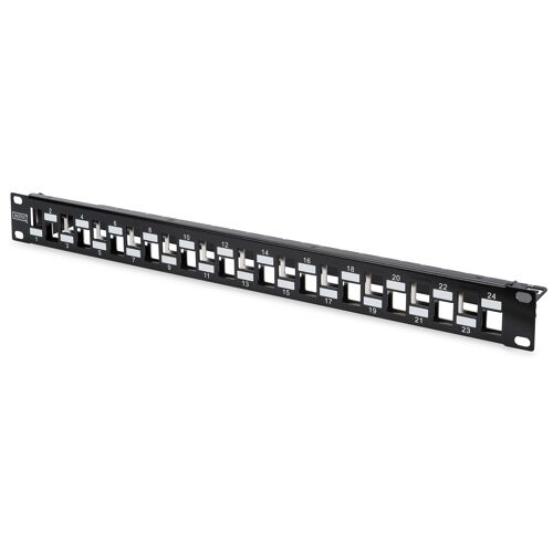 Digitus Panneau de brassage modulaire, 24 ports, échelonné