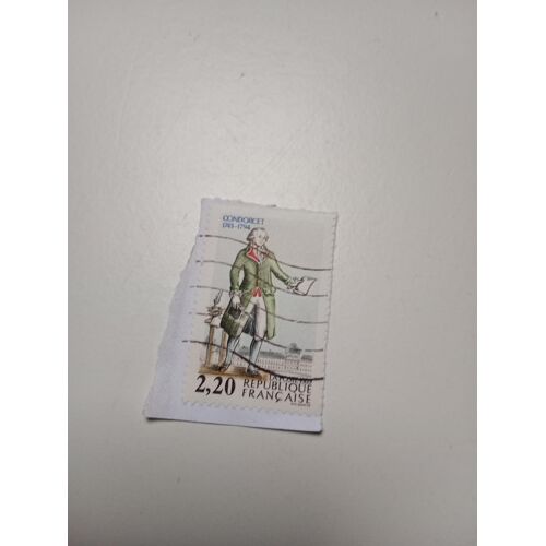 Timbre France 2,20 Yvert N° 2592 Oblitéré Revolution Antoine Caritat Marquis De Condorcet 1743 1794 De 1989 A