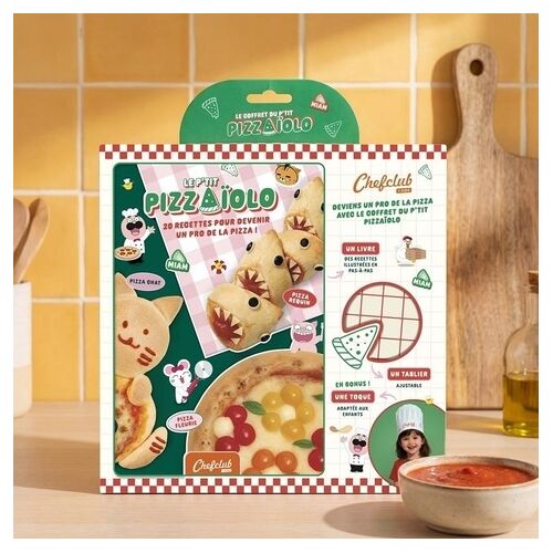 Coffret Kids : Le Livre Pizzaiolo, Le Tablier Et La Toque Chefclub Kids
