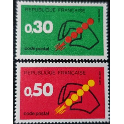Code Postal La Paire Année 1972 N° 1719 1720 Yvert Et Tellier Luxe