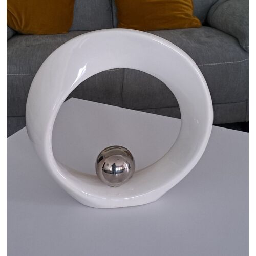 BIBELOT DECORATION BLANC MODERNE