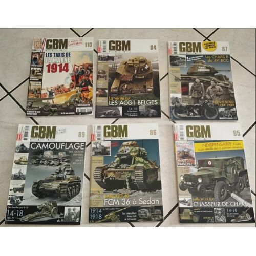 Lot De 6 Numéros Histoire De Guerre Blindés Et Matériel 84-85-86-87-89-110