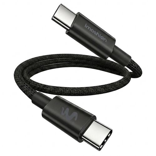 imoshion Câble USB-C vers USB-C Tressé 100 W 0,25 mètre Noir