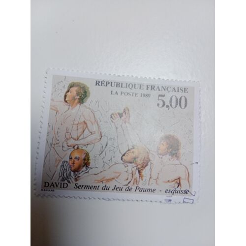 Timbre France 5,00 Yvert N° 2591 Le Serment Du Jeu De Paume Par David De 1989