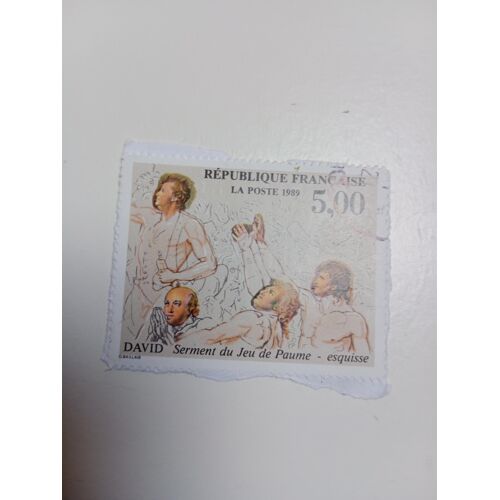 Timbre France 5,00 Yvert N° 2591 Le Serment Du Jeu De Paume Par David De 1989 +