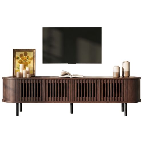 Meuble TV de 178 cm- TV Lowboard Moderne pour Le Salon- 178 x 39 x 49 cm- Noyer