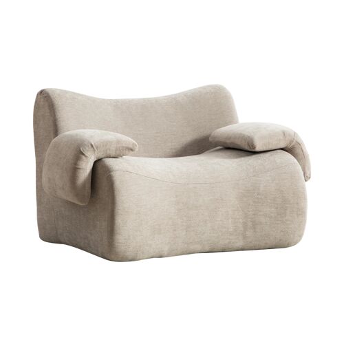 Fauteuil Relax en tissu Chenille- Canapé Modulaire Sans montage 30D mousse haute résilience- base antidérapante- Gris